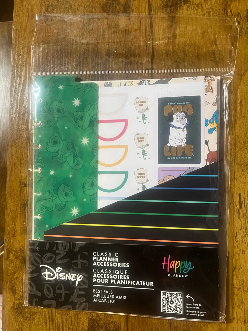 Disney Happy Planner Accessories - Green & Black with Rainbow Accents